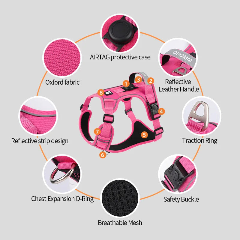 Duomm - Hondentuigje met Airtaghouder